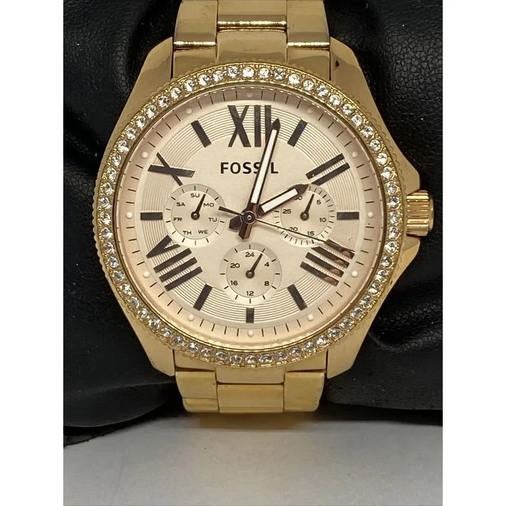 Fossil Cecile AM4483 Women's Gold Stainless Steel Analog Dial Quartz Watch BP681